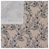 Baumwolle Blumen blau und beige