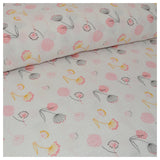 Musselin Baumwolle Blumen pink/gelb