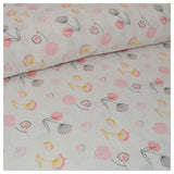 Musselin Baumwolle Blumen pink/gelb