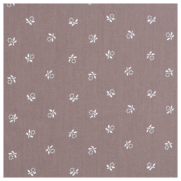 Baumwolle Streublümchen taupe
