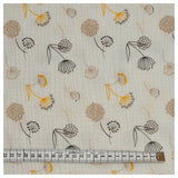 Musselin Baumwolle Blumen beige/gelb
