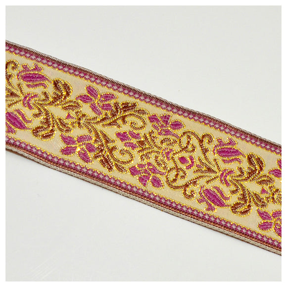Jaquardband violett/natur 45mm