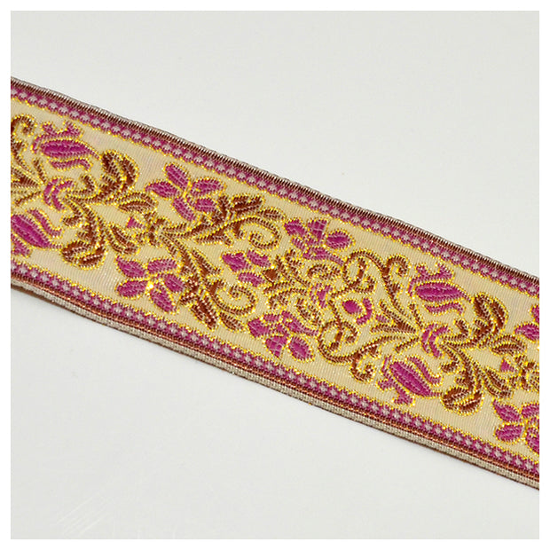Jaquardband violett/natur 45mm