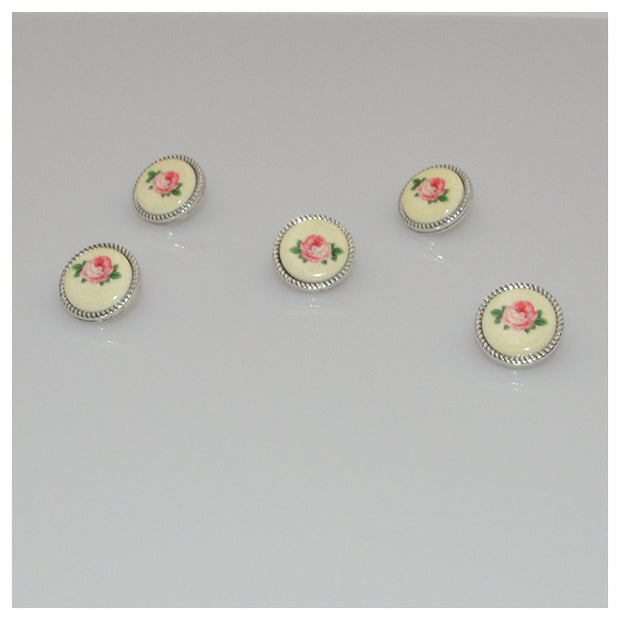 Knöpfe Blumen 15mm