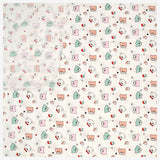 Baumwollstoff Teddy Bären weiß/mint