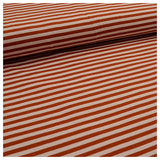 95cm Jersey Streifen cognac/weiß 6mm