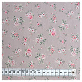 Baumwollstoff Blumen sand