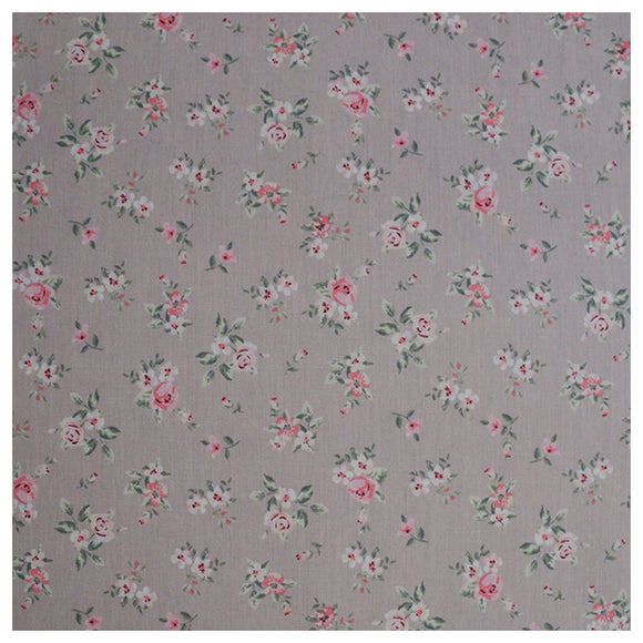 Baumwollstoff Blumen sand