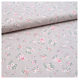Baumwollstoff Blumen sand