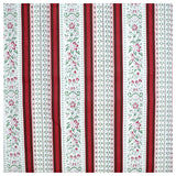 60cm Baumwolle Blumen weinrot gestreift