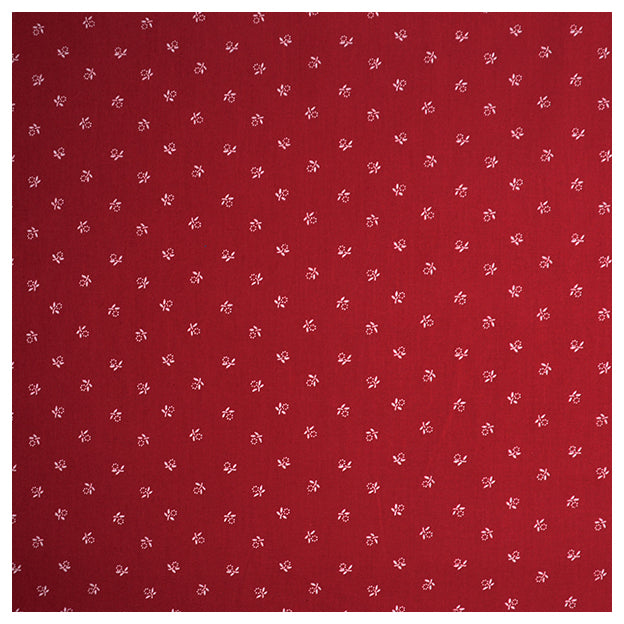 Baumwolle Streublümchen rot