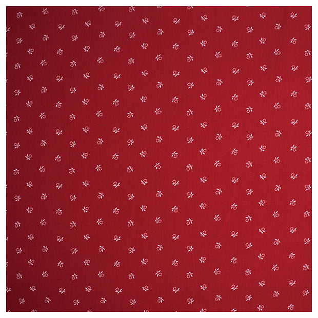 Baumwolle Streublümchen rot