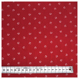 75cm Baumwolle Streublümchen rot