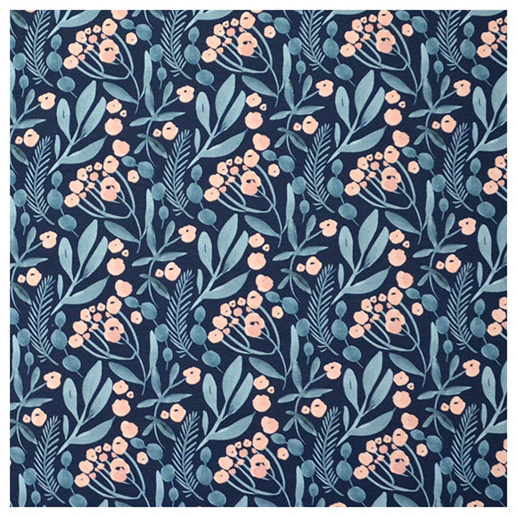 Viskose Jersey Blumen aquarell