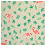 Canvas Palmblätter Flamingos