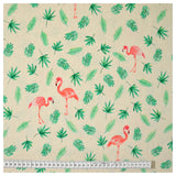 Canvas Palmblätter Flamingos
