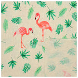 Canvas Palmblätter Flamingos