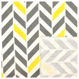 Canvas Raute grafisches Muster grau/gelb