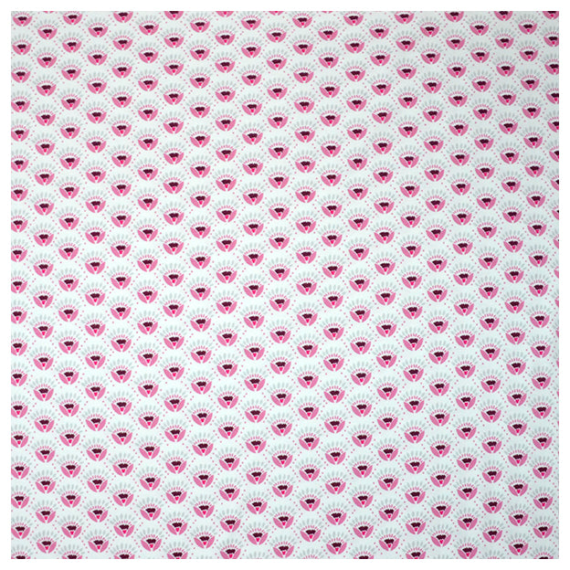 Jersey Blumenmuster rosa/weiß