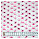 Jersey Blumenmuster rosa/weiß