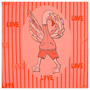 Jersey Panel Love Flamingo