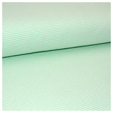 Jersey Streifen mint/weiß 2mm