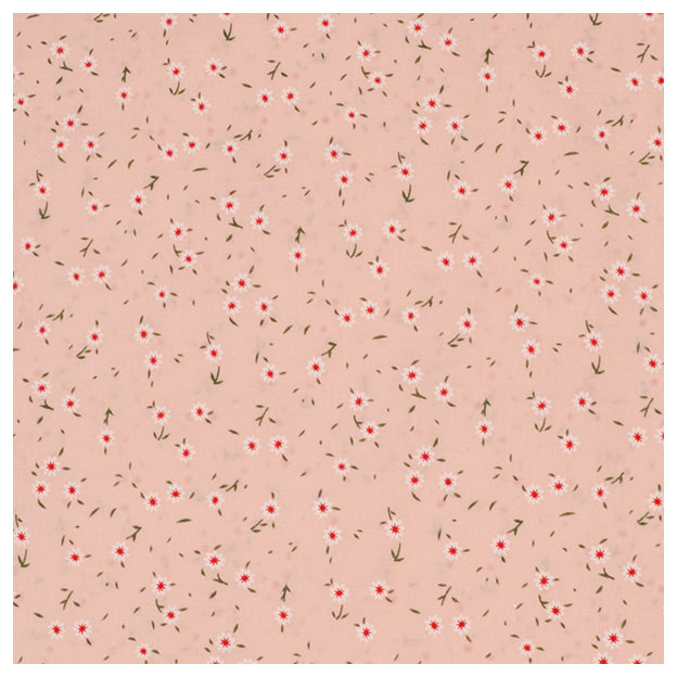 Baumwolle kleine Streublümchen lachs rose