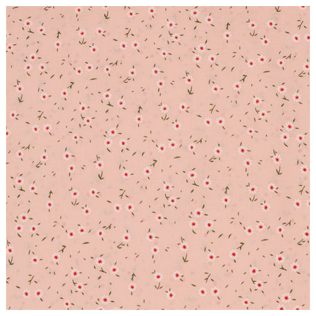 Baumwolle kleine Streublümchen lachs rose