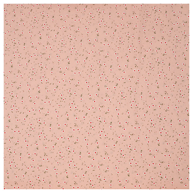 Baumwolle kleine Streublümchen lachs rose