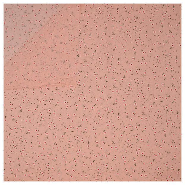 Baumwolle kleine Streublümchen lachs rose