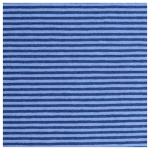 Jersey Streifen blau/jeansblau 2mm