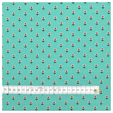 Jersey Panel Blumenkatze türkis