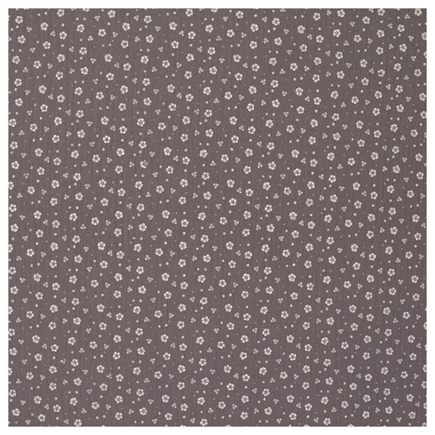 Musselin Blümchen grau/weiß