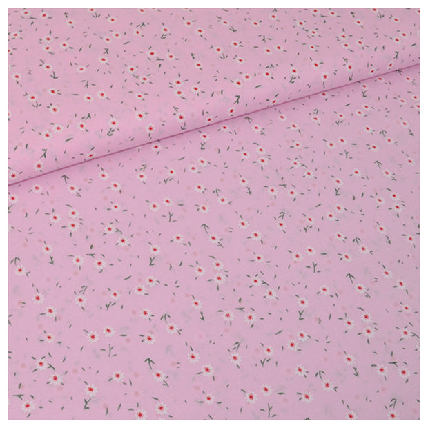 Baumwolle kleine Streublümchen hellrosa