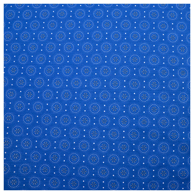Baumwollstoff Kreise blau