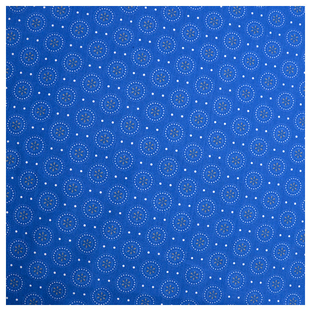 Baumwollstoff Kreise blau