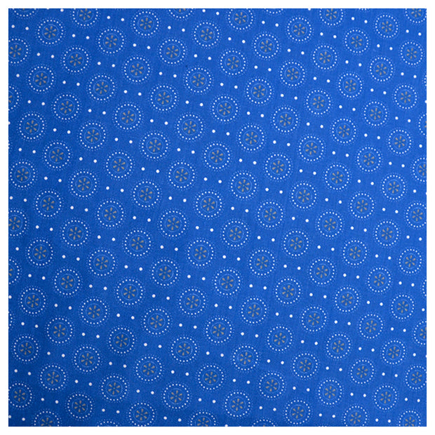 Baumwollstoff Kreise blau