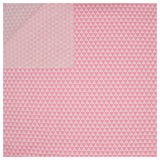 Baumwollstoff geometrisches Muster rosa / weiß