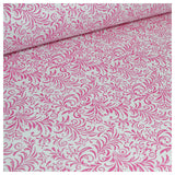80cm Baumwollstoff Ornamente pink/weiß