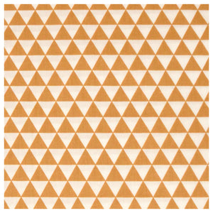 Baumwollstoff geometrisches Muster beige / weiß