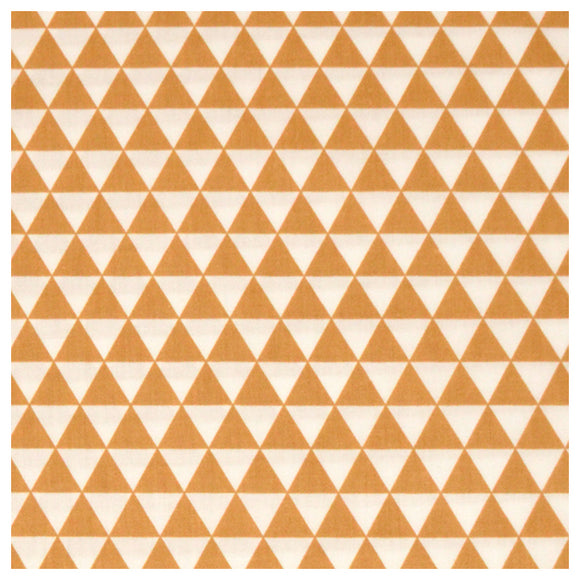 Baumwollstoff geometrisches Muster beige / weiß