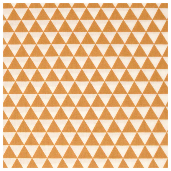 Baumwollstoff geometrisches Muster beige / weiß