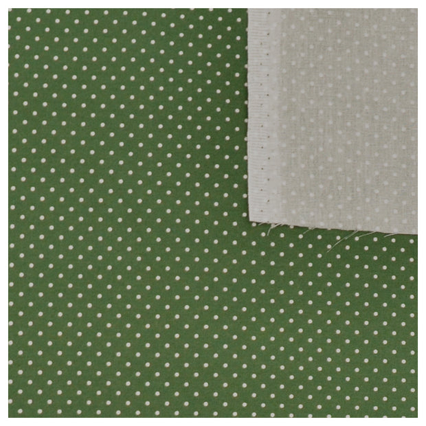 Baumwolle mini Tupfen waldgrün und weiß