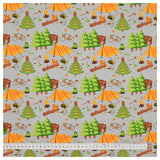55cm Jersey Mi & Joe Fabrics - Camping grau
