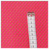 Baumwolle Tupfen pink/grün 2mm