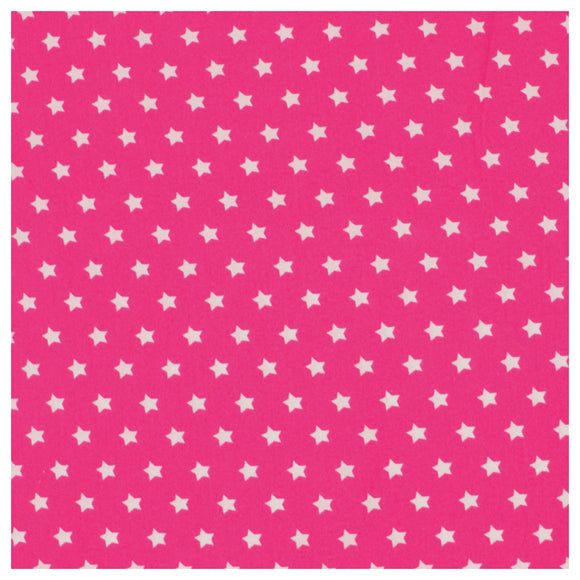 Baumwolle Sterne pink/weiß
