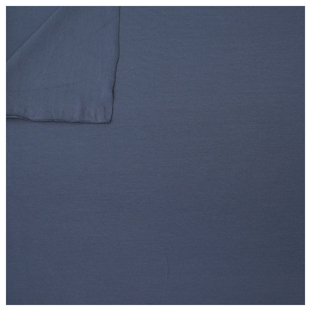 Baumwolljersey uni rauchblau