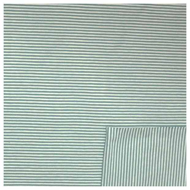 Jersey Streifen grün und weiß 2mm