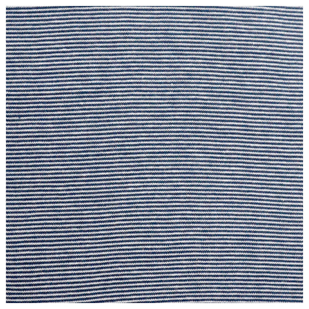 Bündchen Streifen schmal jeansblau und weiß