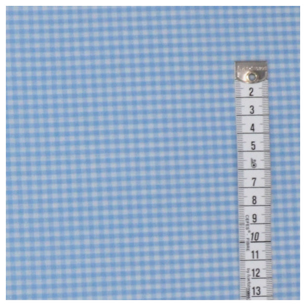 Baumwolle Karo hellblau /weiß 2,7 mm